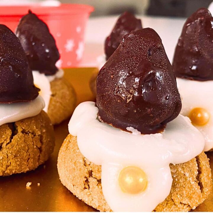 Peanut Butter Blossom Gnome Cookies. KitchenVile